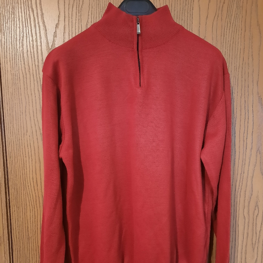 Whipper in Mens 1/4 Zip Mock Neck Sweater Size XL